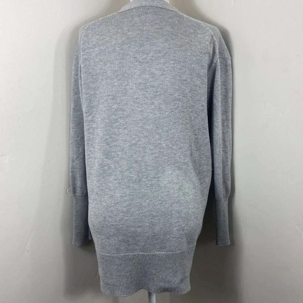 J. Crew Gray Button Up Long Cardigan Small